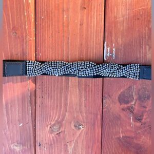 BCBGMaxAzria | Black Chain Waist rhinestone Belt